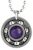 Amethyst Roller Derby Skate Bearing Pendant Necklace – February Birthstone