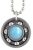 Aquamarine Roller Derby Skate Bearing Pendant Necklace – March Birthstone