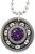 Amethyst Purple CZ Roller Derby Skate Bearing Pendant Necklace – February Birthstone