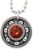 Orange CZ Roller Derby Skate Bearing Pendant Necklace