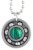 Malachite Roller Derby Skate Bearing Pendant Necklace