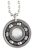 Moonstone Roller Derby Skate Bearing Pendant Necklace