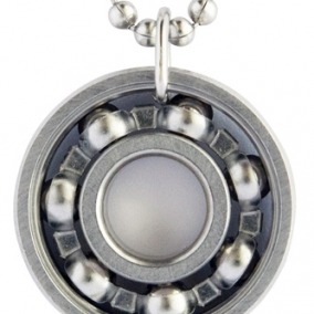 Plain Roller Derby Skate Bearing Pendant Necklace