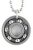 Plain Roller Derby Skate Bearing Pendant Necklace