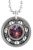 Amethyst Crystal Roller Derby Skate Bearing Pendant Necklace – February Birthstone