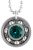 Emerald Green Crystal Roller Derby Skate Bearing Pendant Necklace – May Birthstone