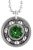 Fern Green Crystal Roller Derby Skate Bearing Pendant Necklace