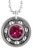 Fuchsia Crystal Roller Derby Skate Bearing Pendant Necklace
