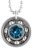 Indicolite Crystal Roller Derby Skate Bearing Pendant Necklace