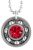 Light Siam Crystal Roller Derby Skate Bearing Pendant Necklace