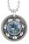 Light Turquoise Glacier Blue Crystal Roller Derby Skate Bearing Pendant Necklace