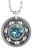 Light Turquoise Crystal Roller Derby Skate Bearing Pendant Necklace – December Birthstone