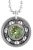 Peridot Crystal Roller Derby Skate Bearing Pendant Necklace – August Birthstone