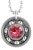 Rose Crystal Roller Derby Skate Bearing Pendant Necklace