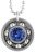 Sapphire Blue Crystal Roller Derby Skate Bearing Pendant Necklace – September Birthstone