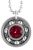 Siam Crystal Roller Derby Skate Bearing Pendant Necklace