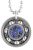 Tanzanite Glacier Blue Crystal Roller Derby Skate Bearing Pendant Necklace
