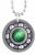 Green Tiger’s Eye Roller Derby Skate Bearing Pendant Necklace