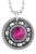 Pink Tiger’s Eye Roller Derby Skate Bearing Pendant Necklace