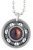 Red Tiger’s Eye Roller Derby Skate Bearing Pendant Necklace