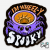 I’m Wheel-y Spooky – skate wheel spider Halloweeen Sticker – 3in vinyl sticker